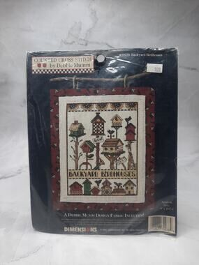 Vintage Dimensions Debbie Mumm Counted Cross Stitch Kit Backyard Birdhouses